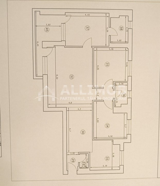 Apartament 4 camere, 104 mp utili,  in Pipera zona Green Vista.