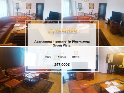 Apartament 4 camere, 104 mp utili,  in Pipera zona Green Vista.